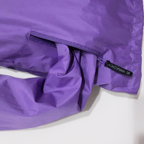 Koko pink women Windbreaker rain coat jacket M wather repellent hooded Hiking - Picture 5 of 9